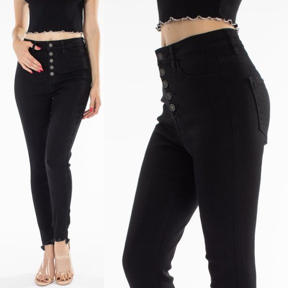 Evie Ultra High Rise Super Skinny Button Fly Jean - Picture 7 of 9